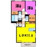 リバーサイド・K 2LDKの間取り