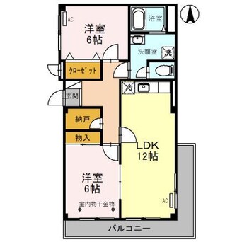 間取図 ファミール2000　A（高崎市緑町）