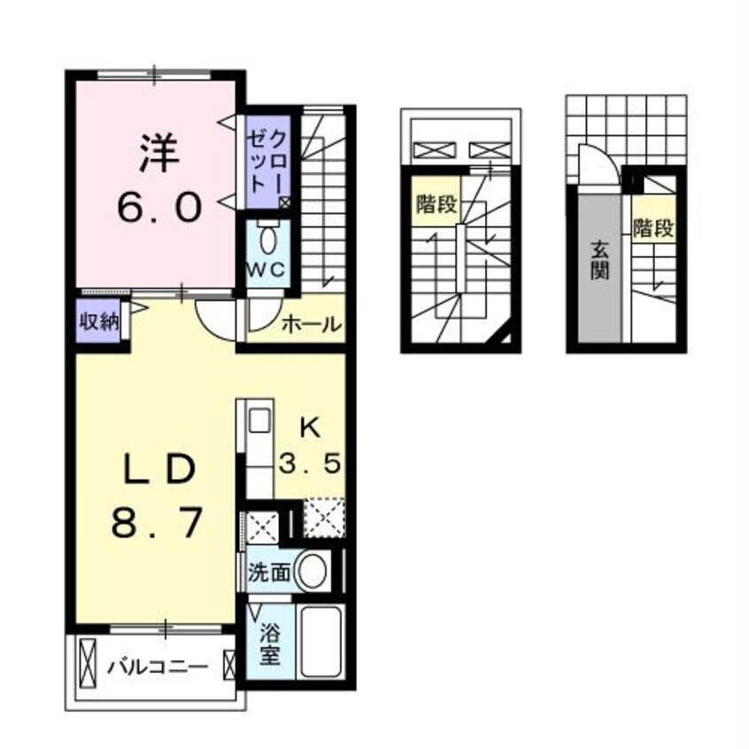 間取図 メゾン　ファミールⅠ（高崎市東貝沢町）