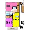 サンモールA（藤岡市岡之郷） 2LDKの間取り