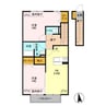 ブライトグローブN 2DKの間取り