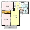 メゾンベール 2LDKの間取り