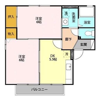 間取図 セレッソくらがのA/B　(高崎市倉賀野町)