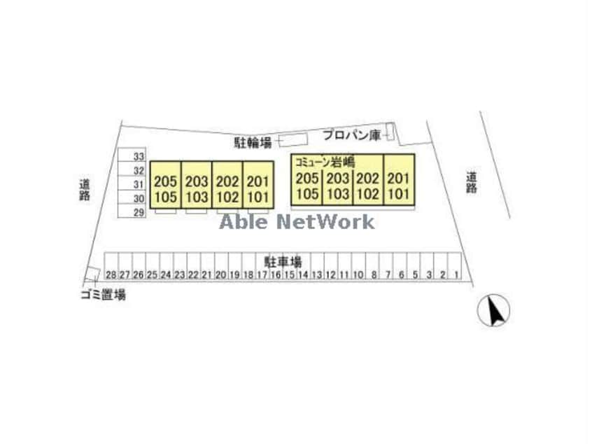 駐車場配置図 カーサ ドマーニ