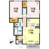 プレシャス藤岡　A棟 2LDKの間取り