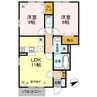 プレシャス藤岡　A棟 2LDKの間取り