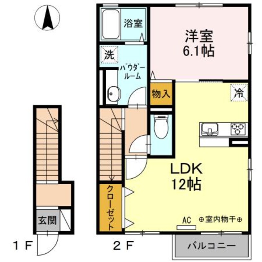 間取図 フォンティーヌOZ Ⅱ（高崎市棟高町）