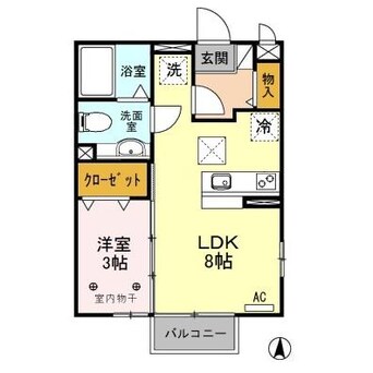 間取図 グリーンハイムA　(高崎市引間町)