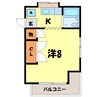 メゾン清水 1Kの間取り
