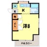 メゾン清水 1Kの間取り