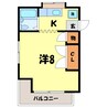 メゾン清水 1Kの間取り