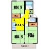 ツチヤハイツA・B　 3DKの間取り