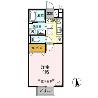 間取図 フローラハイツD（高崎市倉賀野町）