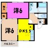 ミンガル（佐波郡玉村町大字下茂木） 2DKの間取り