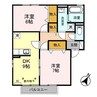 リビングタウン西浦Ａ/Ｂ/Ｃ/Ｄ/Ｅ 2LDKの間取り
