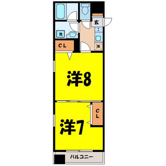 間取図 サンフラワービル(高崎市栄町)