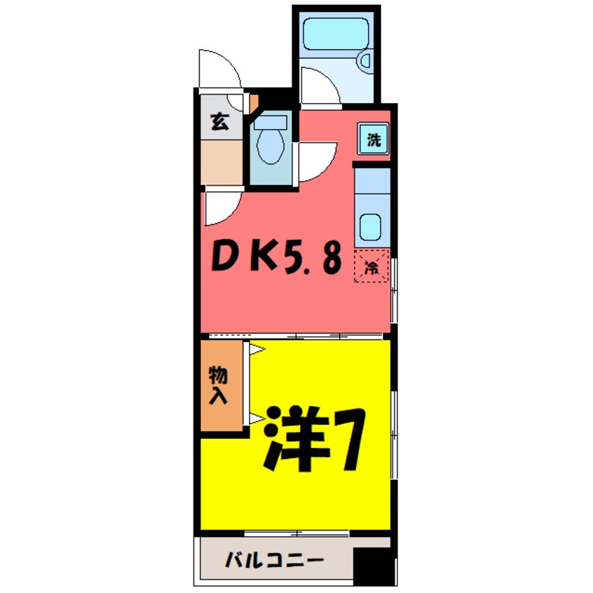 間取図 サンフラワービル(高崎市栄町)