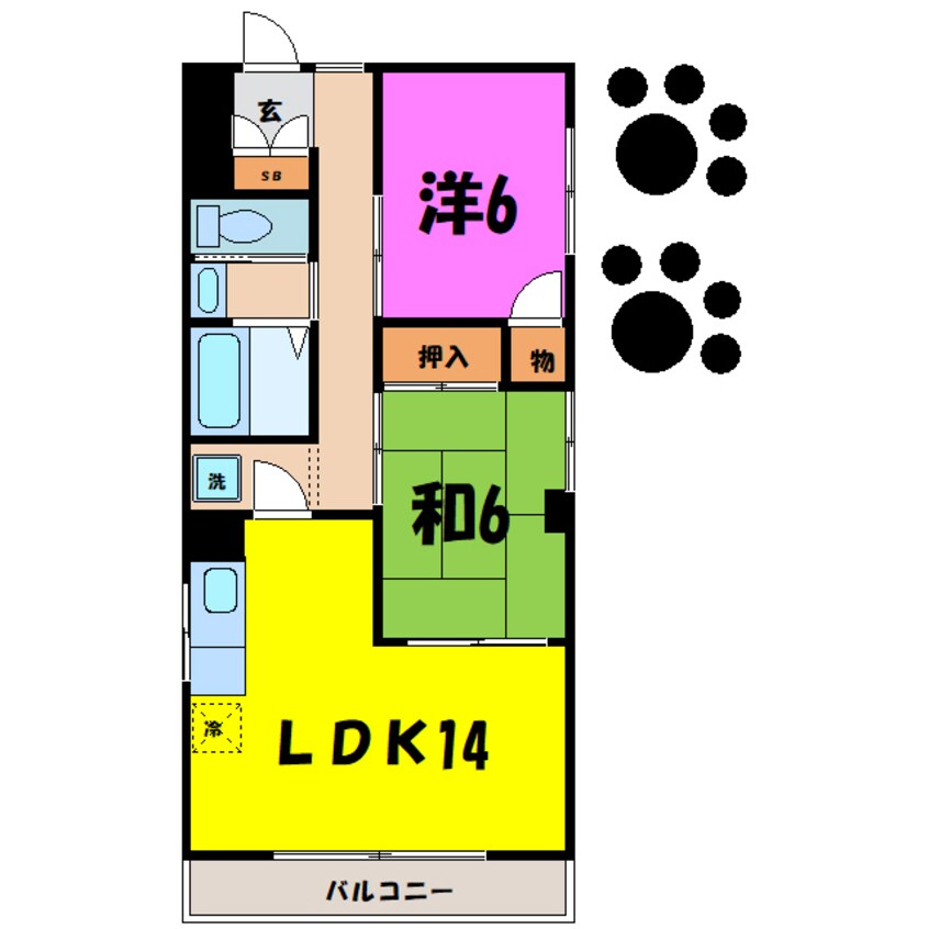 間取図 アルカディア高崎（高崎市嘉多町）