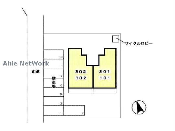 敷地の配置図 陣場ヴィラ（高崎市下小鳥町）