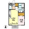 ガルテン 1LDKの間取り