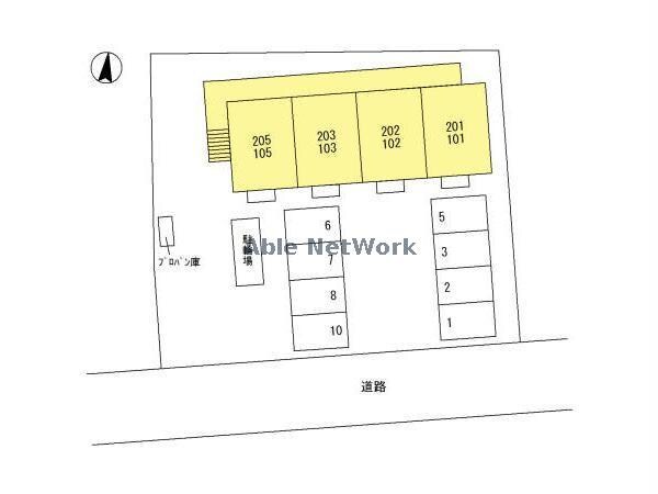 配置図 ガルテン（高崎市正観寺町）