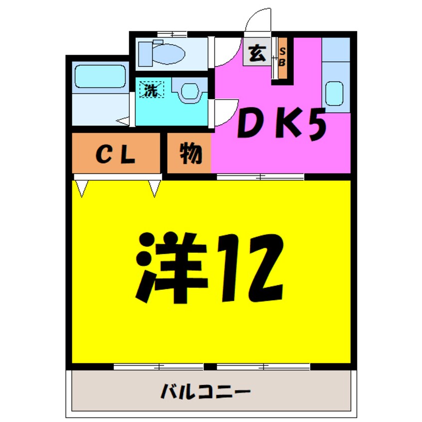 間取図 岡田マンション（高崎市貝沢町）