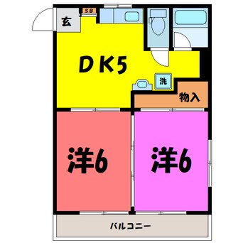 間取図 岡田マンション（高崎市貝沢町）