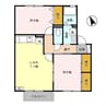 セジュールねごや 2LDKの間取り