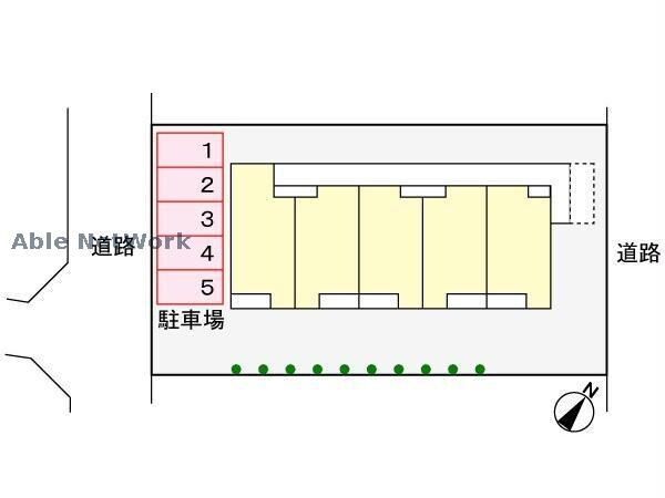 敷地の配置図 Y’sアビタシオン（高崎市南町）