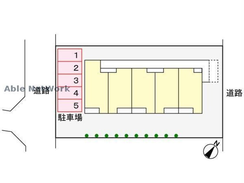 敷地の配置図 Y’sアビタシオン（高崎市南町）