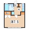 プロヴァンス 1Kの間取り