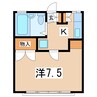 プロヴァンス 1Kの間取り