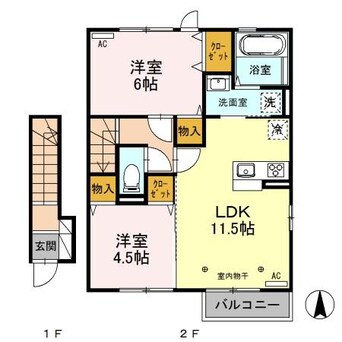 間取図 エスポワール（富岡市富岡）