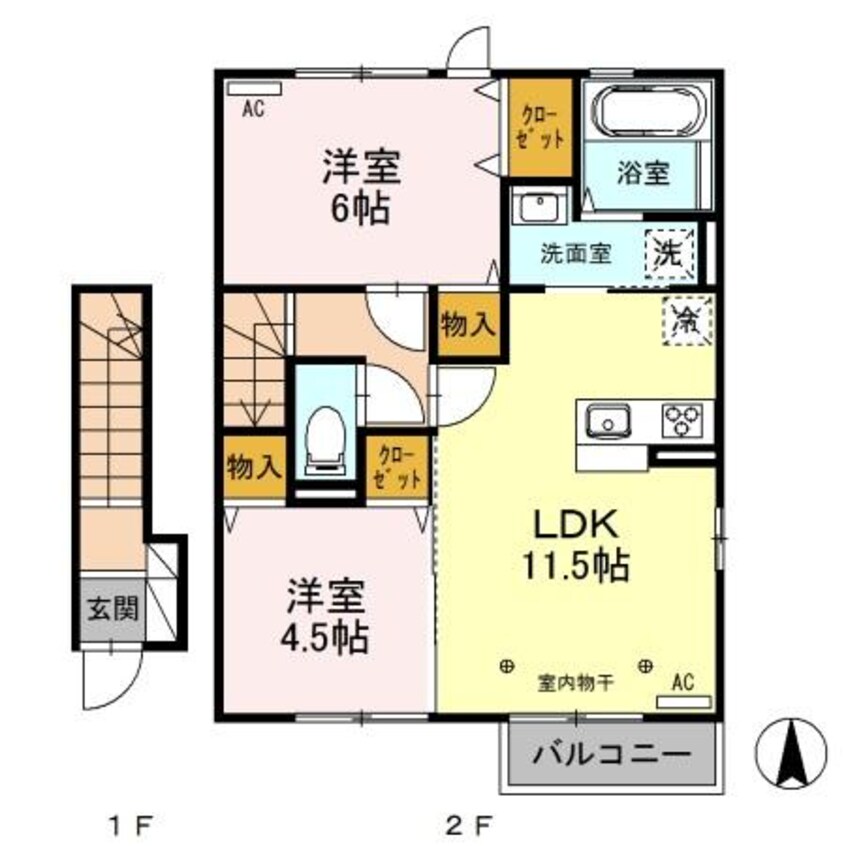 間取図 エスポワール（富岡市富岡）