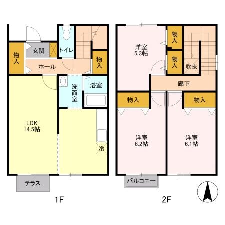 間取り図 ソラティーオ（高崎市吉井町長根）