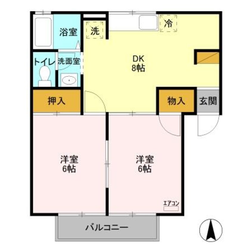 間取図 セジュール藤塚（高崎市藤塚町）