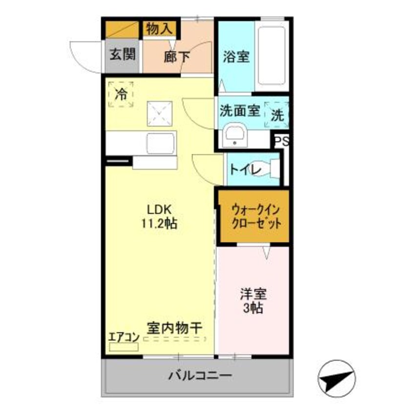 間取図 プレシャス高崎（高崎市貝沢町）