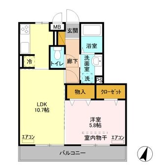 間取図 スクエアC・D（高崎市上大類町）