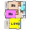 グランメゾン上中居（高崎市上中居町） 2LDKの間取り