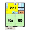 高木ハイツ（高崎市下小鳥町） 2DKの間取り