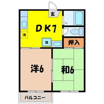 間取図 高木ハイツ（高崎市下小鳥町）