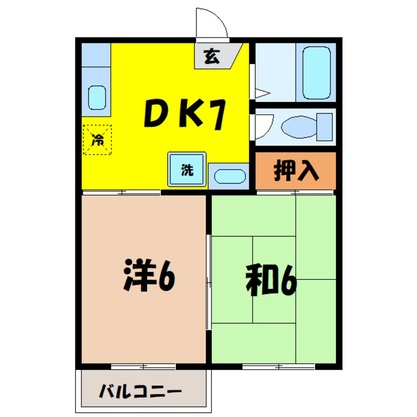 間取図 高木ハイツ（高崎市下小鳥町）