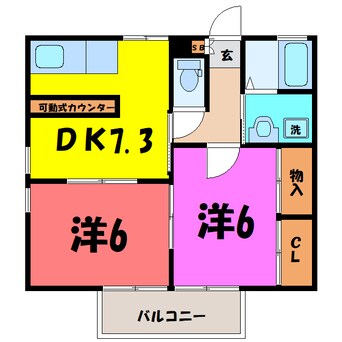 間取図 ドミール　A・B（北群馬郡榛東村大字広馬場）