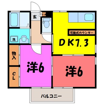 間取図 ドミール　A・B（北群馬郡榛東村大字広馬場）