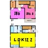 ひまわり（高崎市乗附町） 2LDKの間取り