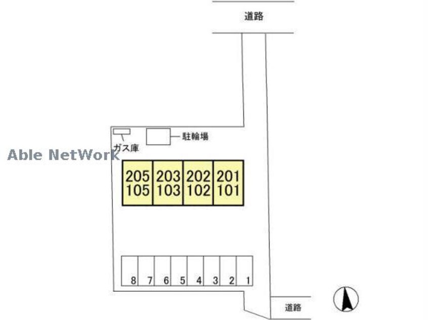 敷地配置図 エタルナ江木 （高崎市江木町）