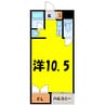クオリティハイツ稲荷町（高崎市稲荷町） 1Rの間取り