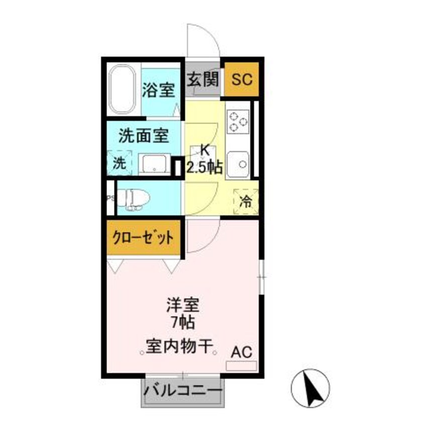 間取図 プルミエール下小塙（高崎市下小塙町）