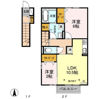 間取図 エステイトZEN　AB(高崎市下之城町)