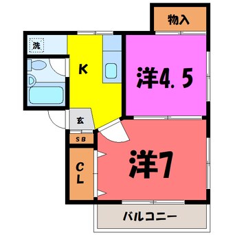 間取図 内山ハイツ（高崎市請地町）